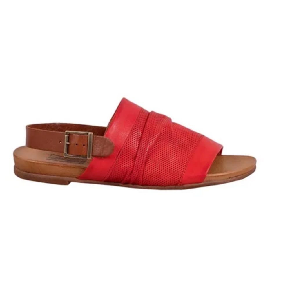 Miz Mooz Abbey Sandal- Leather- Orange Red- Size 9